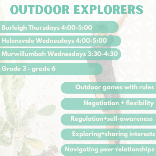 Outdoor Explorers | Burleigh | Thursday’s at 4:00pm