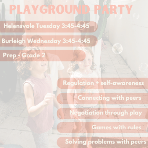 Playground Party | Burleigh | Wednesday’s at 3.45pm